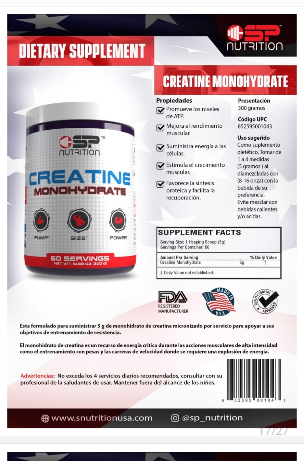 Creatina Monohidratada