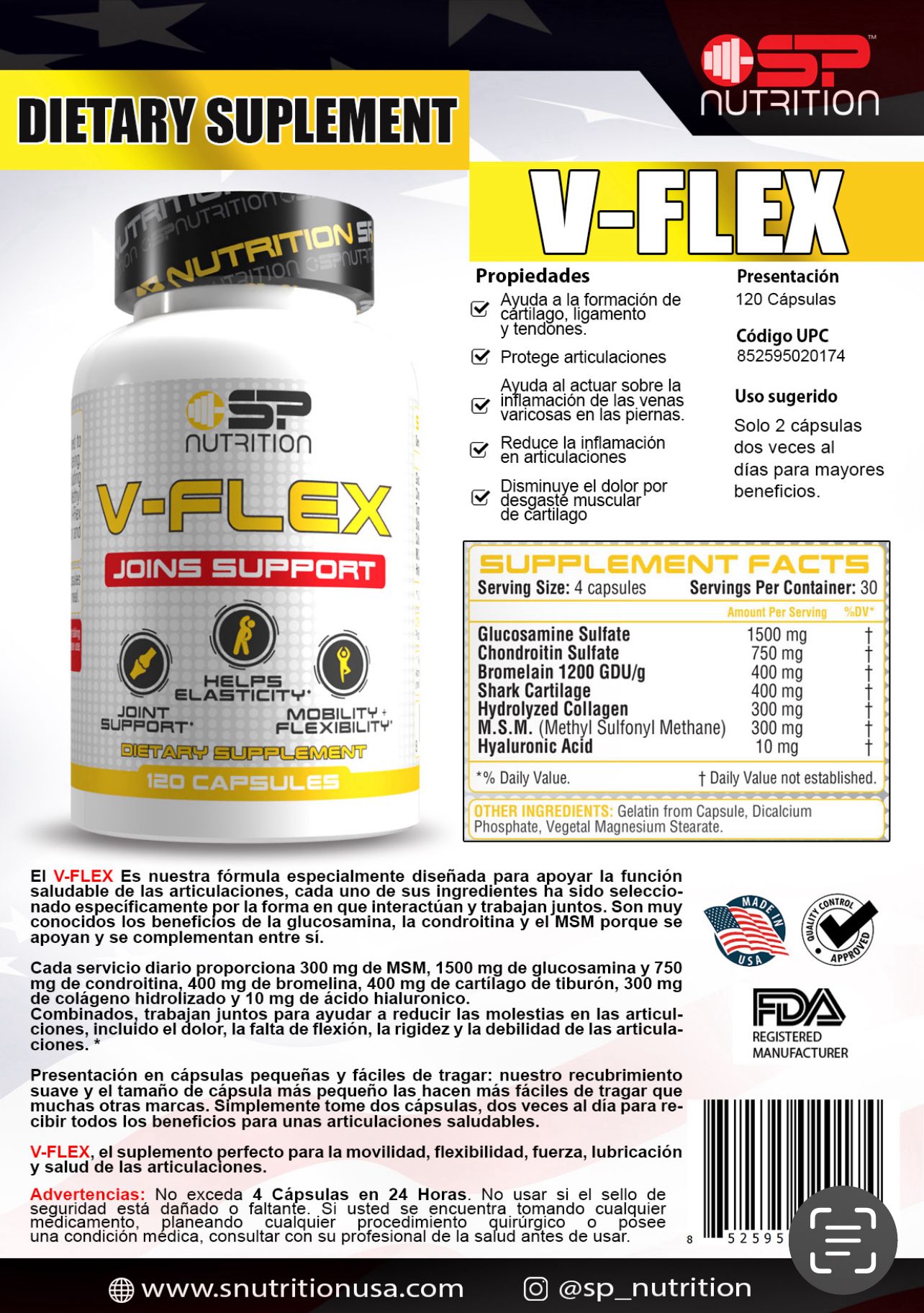 V Flex 120 Cápsulas